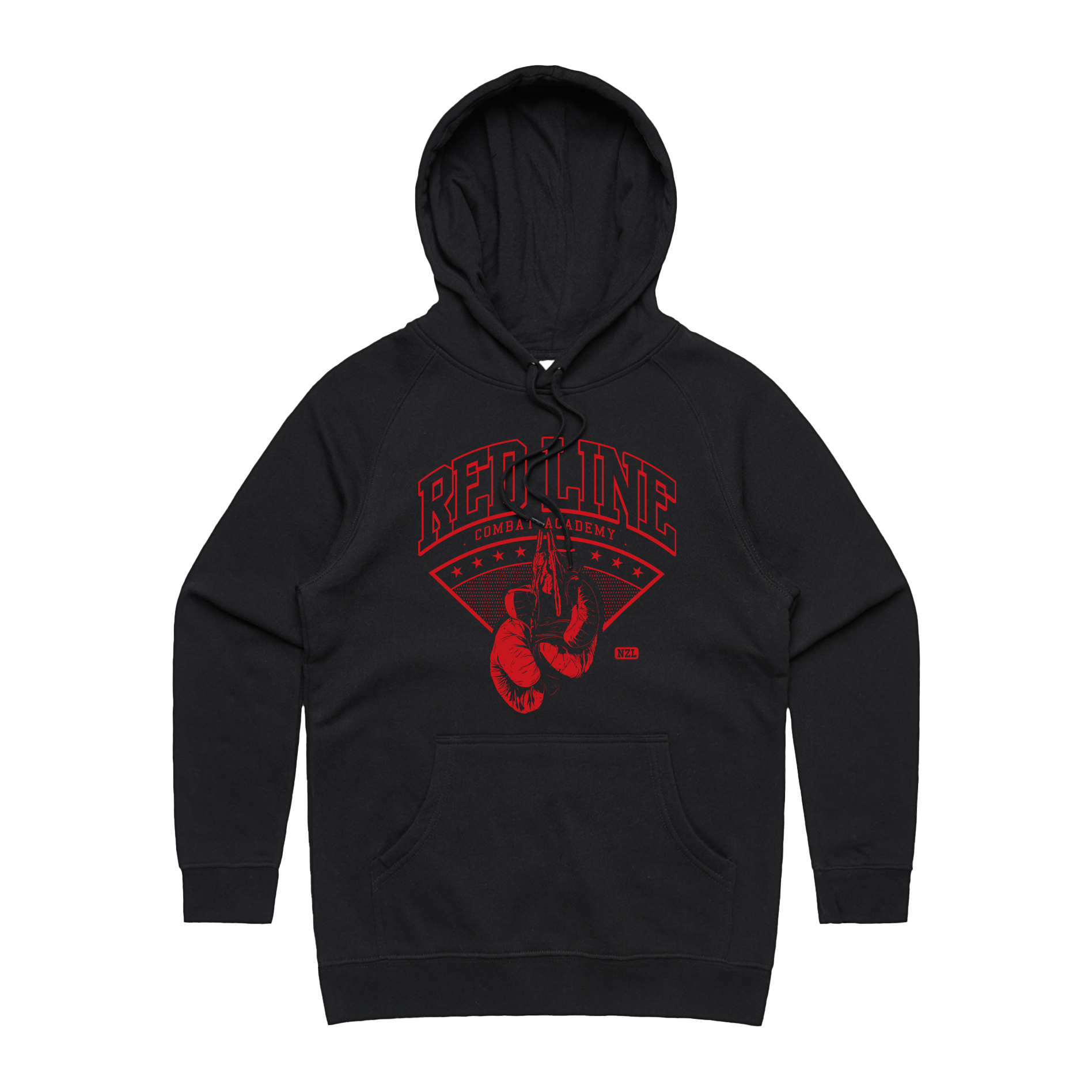 RLCA - Women's Black Hoodie - Red logo 1