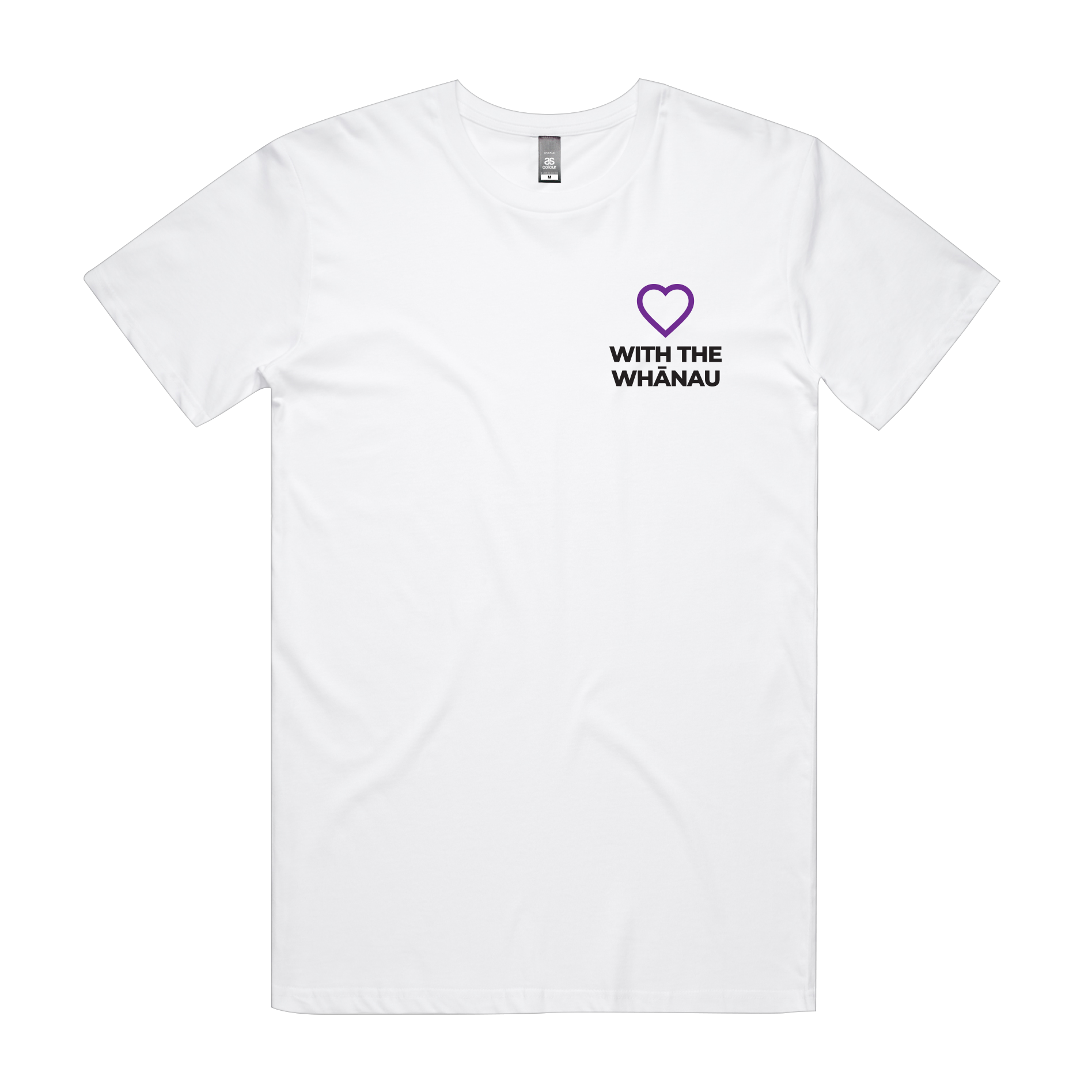 WITH YOU MEN’S WHITE TEE - WITH WHĀNAU