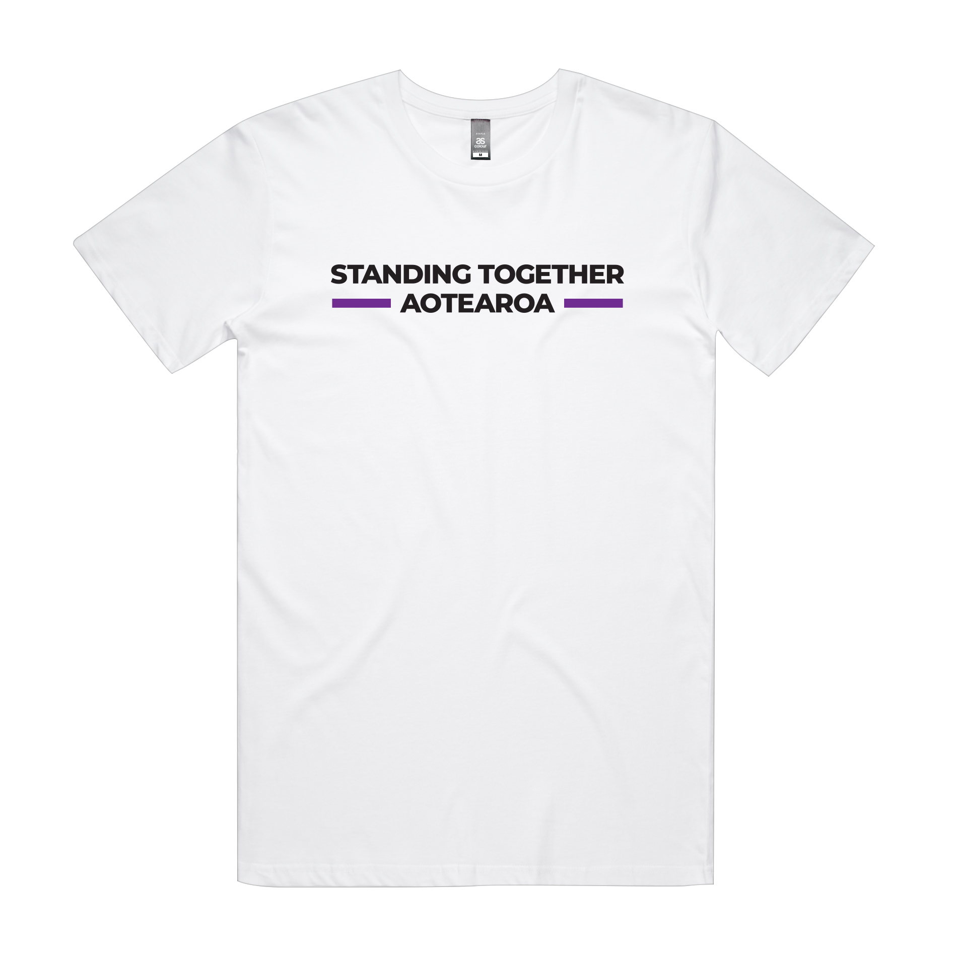 WITH YOU MEN’S WHITE TEE - STAND AOTEAROA