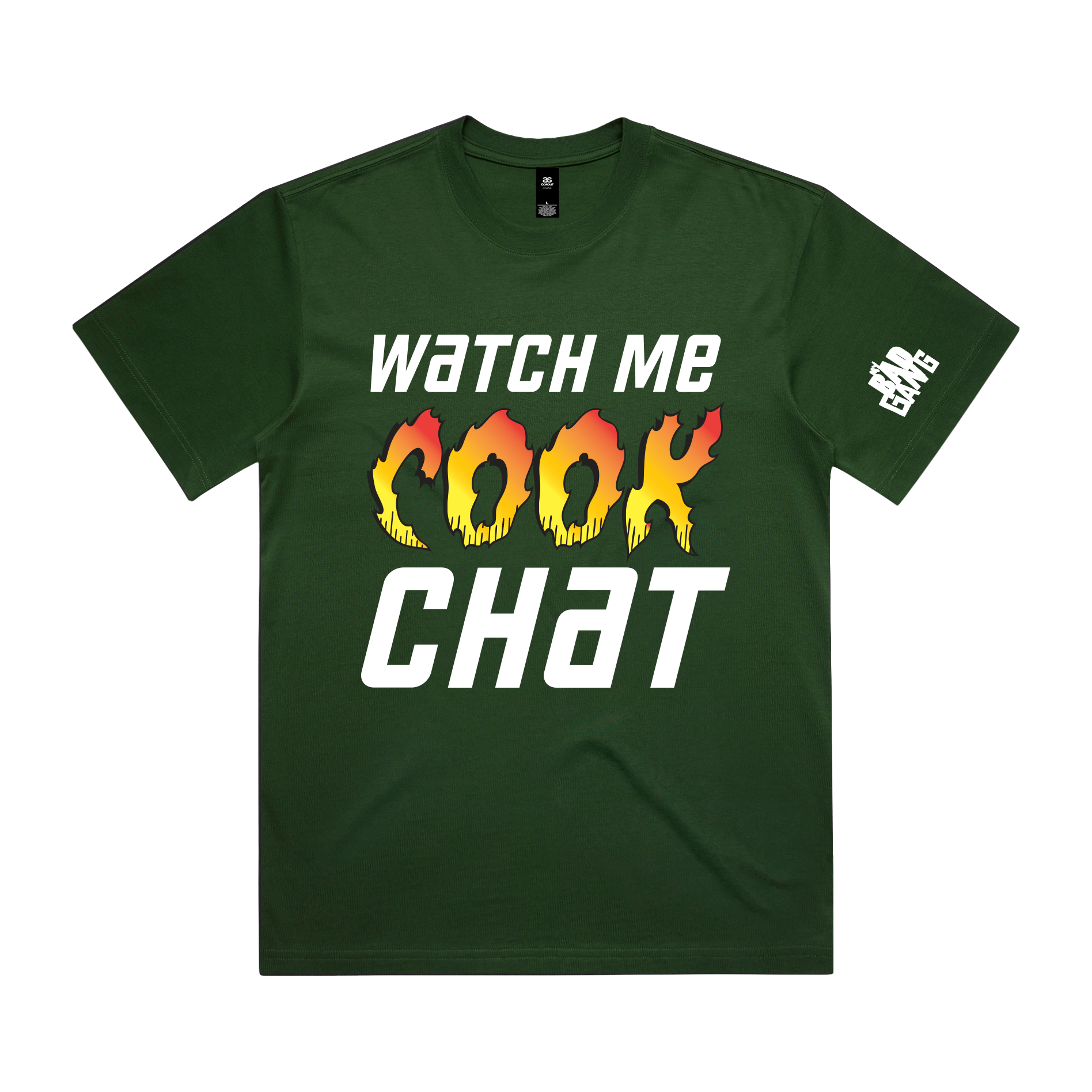 MY BAD GANG - Watch Me Cook Bestie Green Tee