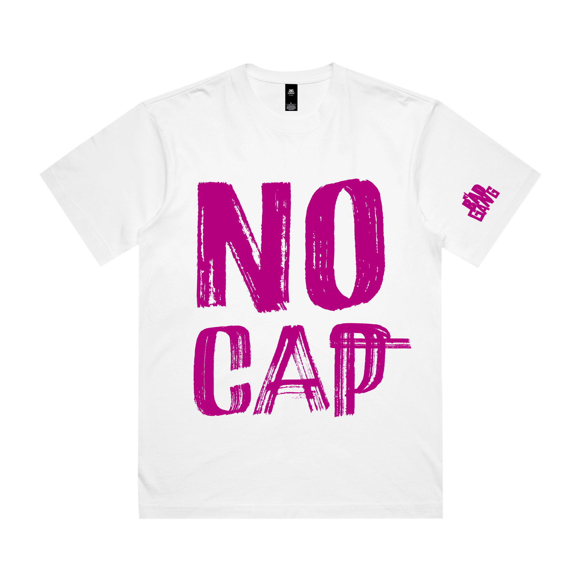 MY BAD GANG - No Cap Behaviour White Tee