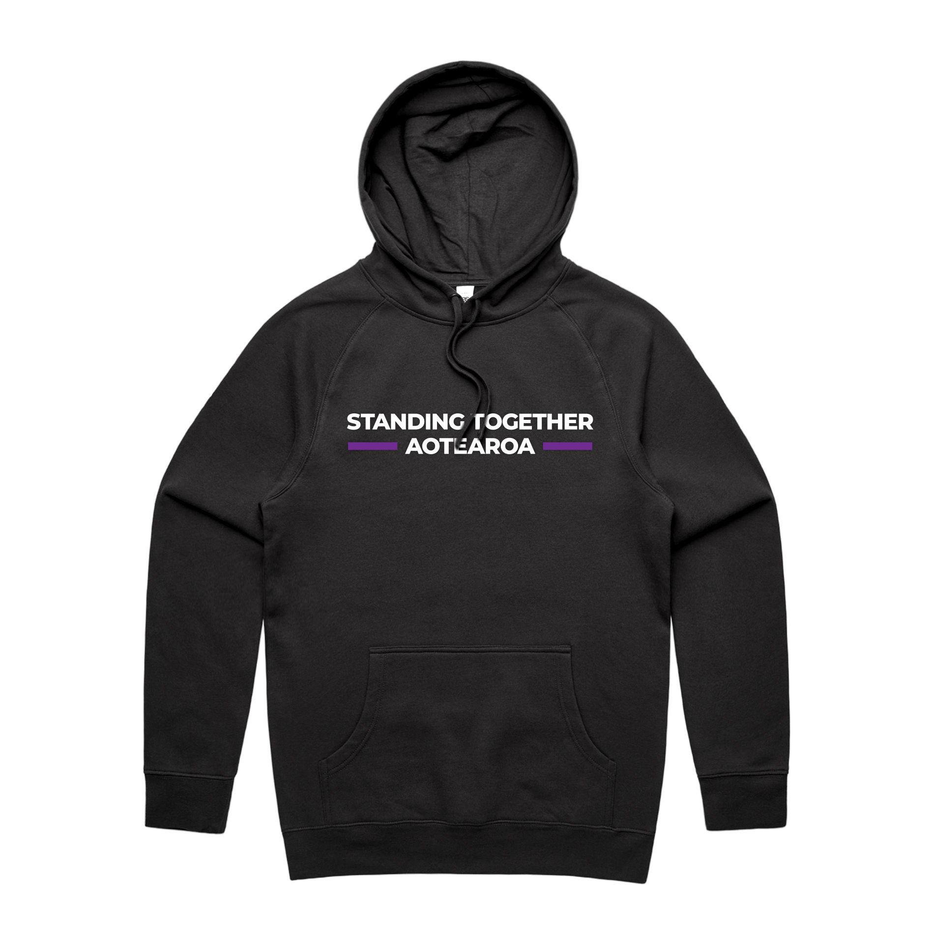 WITH YOU MEN’S BLACK HOODIE - STAND AOTEAROA
