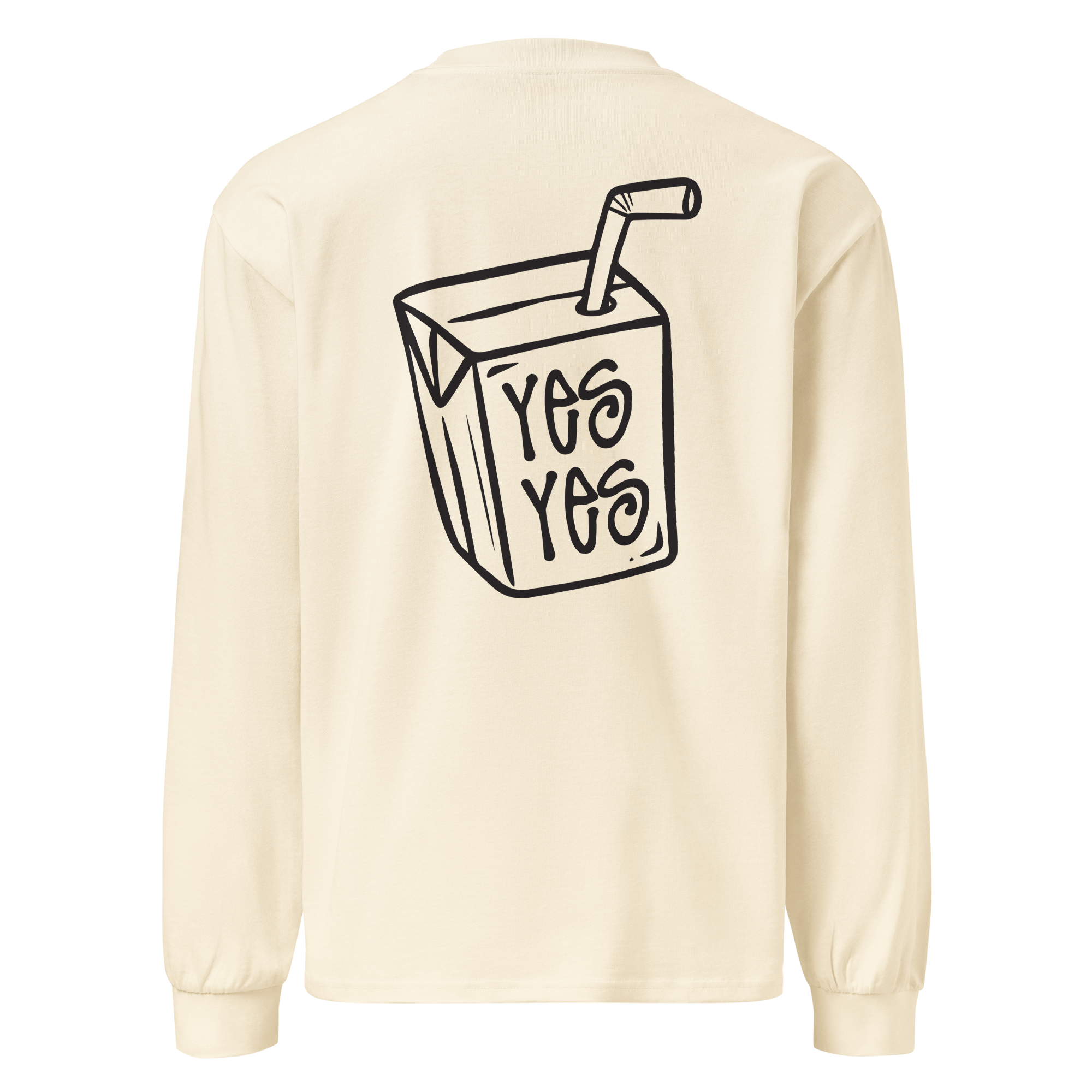 Liquid Lowdown - Ecru Long Sleeve Tee