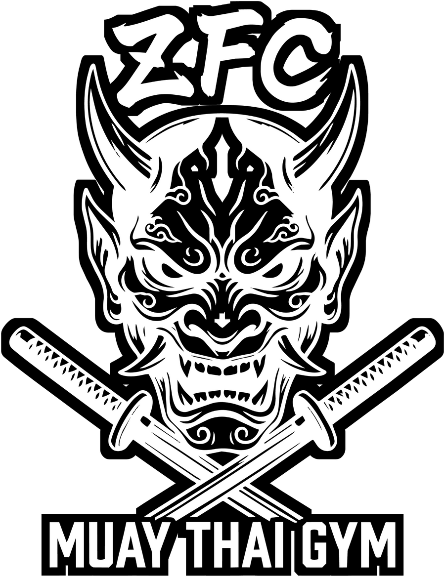ZFC Muay Thai Gym logo with black outline