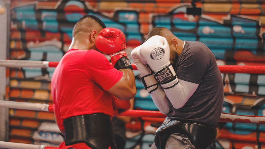 Red Line Combat Academy fighters sparring in the boxing ring