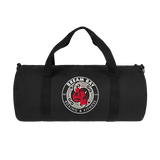 Black Bream Bay Boxing gym bag with front zipper pocket and carrying handles for easy transport.