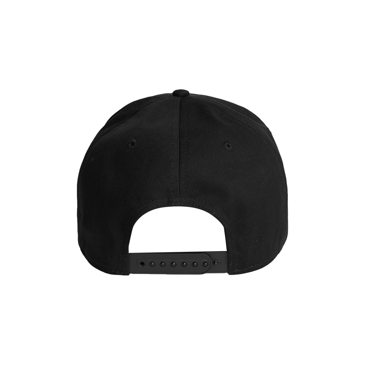 Black snapback hat with red logo from Red Line Combat Academy, viewed from the back showing adjustable strap and brand details.