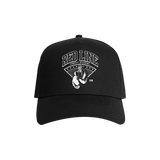 Black snapback hat with white Red Line Combat Academy logo on front, stylish accessory for casual wear.