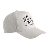 Red Line Combat Academy RLCA Bone Snapback Hat in black with logo, shown from the side view.