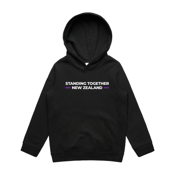 WITH YOU KIDS BLACK HOODIE - STAND NZ