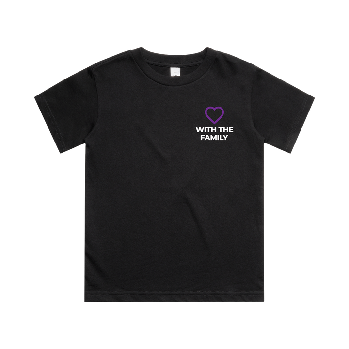WITH YOU KIDS BLACK TEE - WITH FAMILY