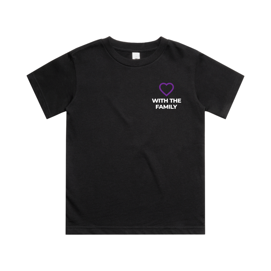 WITH YOU KIDS BLACK TEE - WITH FAMILY