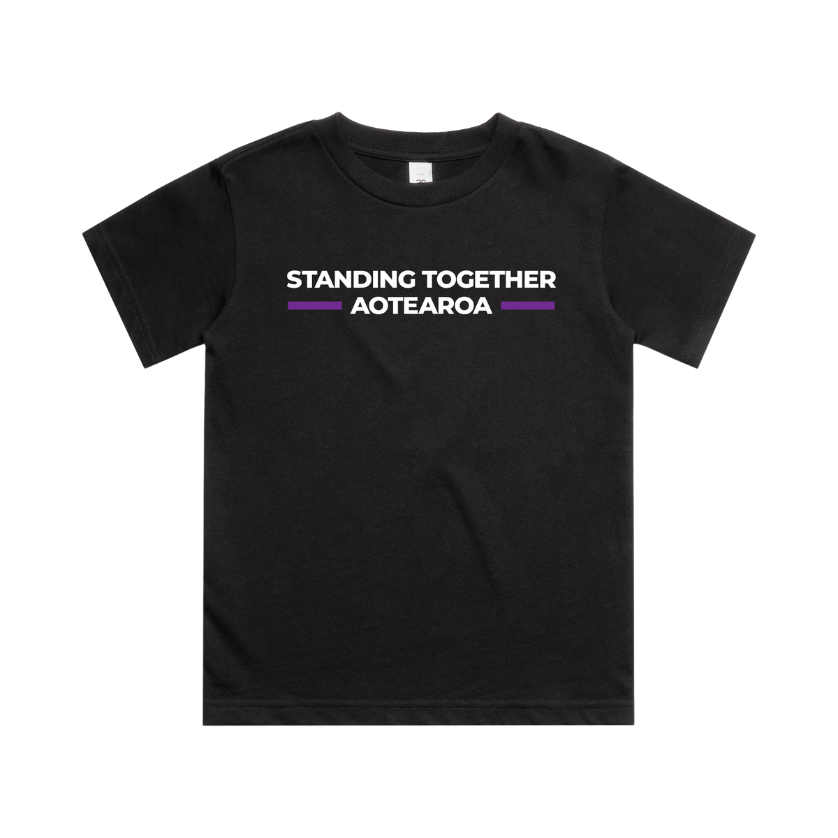 WITH YOU KIDS BLACK TEE - STAND AOTEAROA