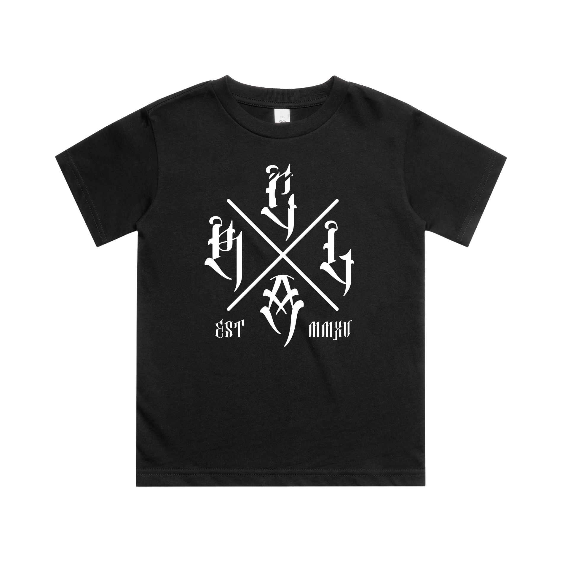 RLCA - Kids Black Tee - The Cross (White)
