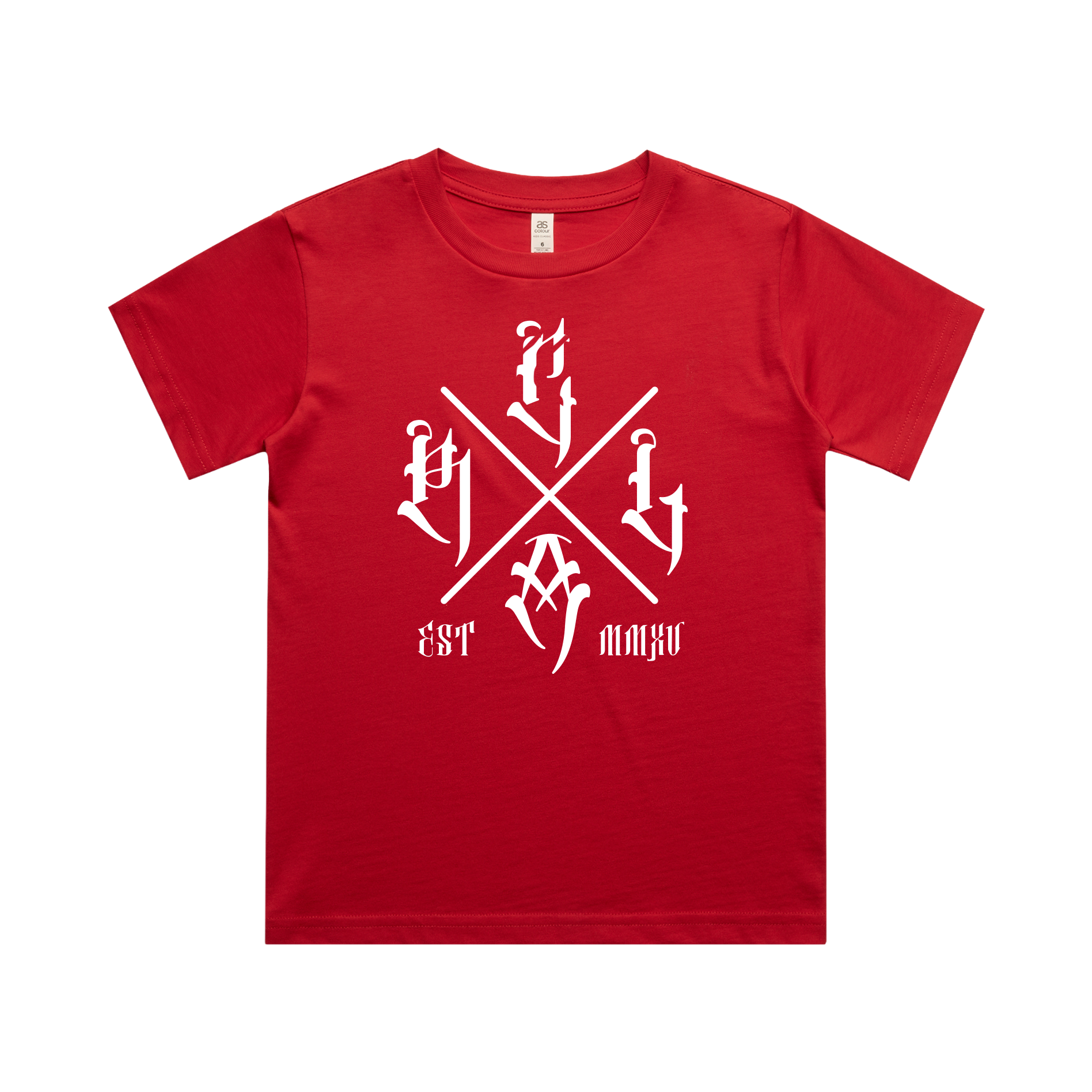 RLCA - Kids Red Tee - The Cross (White)