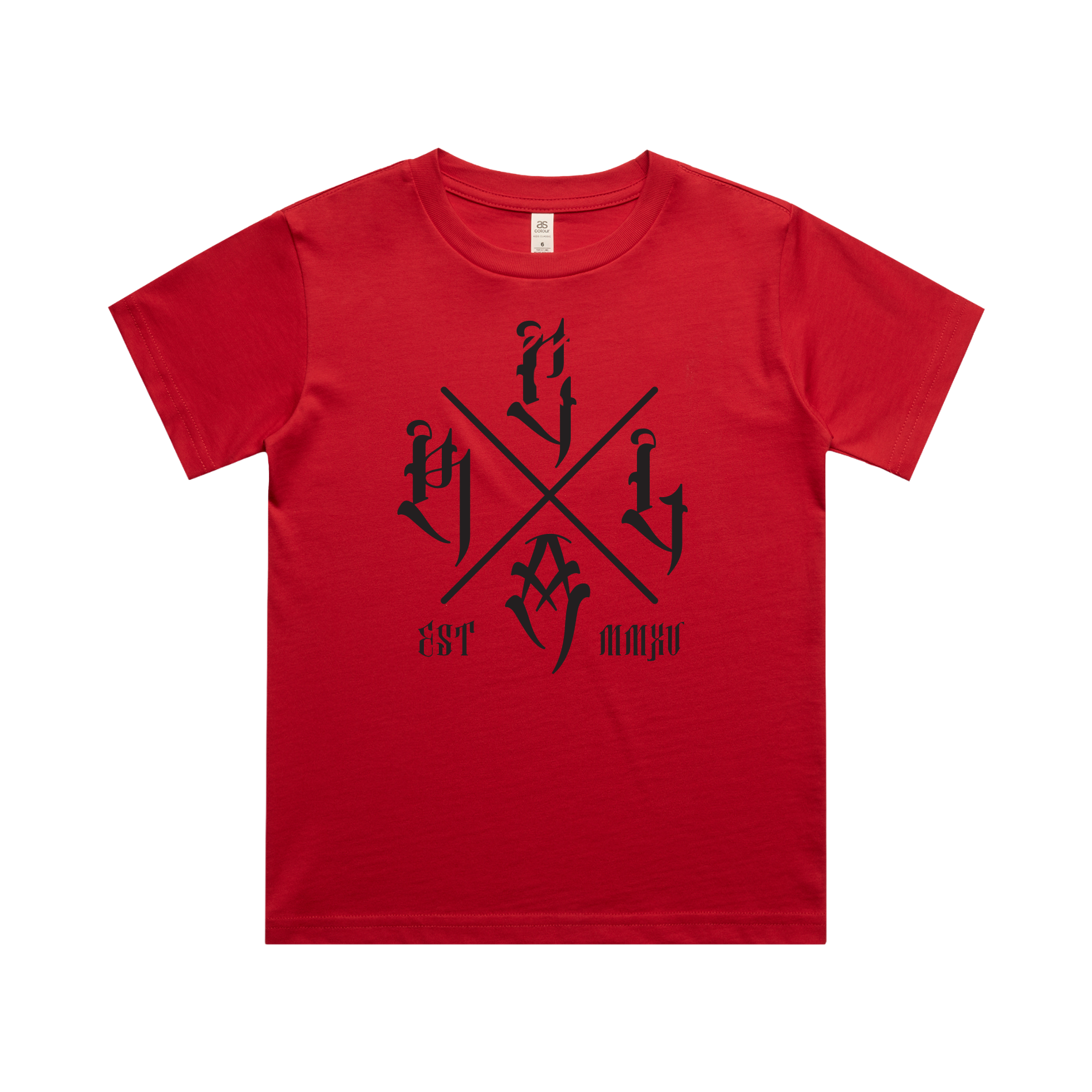 RLCA - Kids Red Tee - The Cross (Black)
