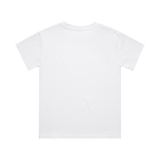 Kids White T-shirt by Red Line Combat Academy, back view showing classic fit and simple design for children.