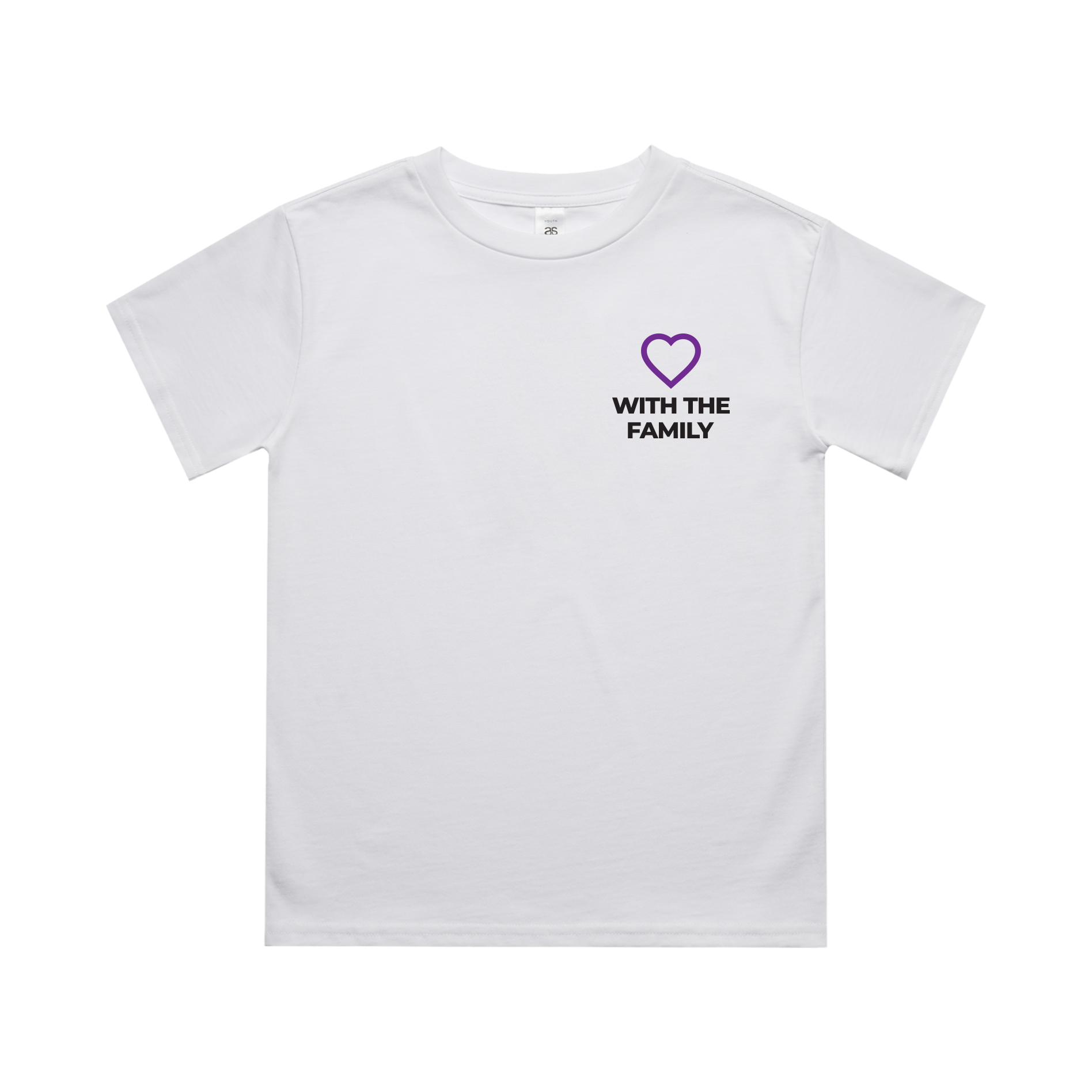 WITH YOU KIDS WHITE TEE - WITH FAMILY