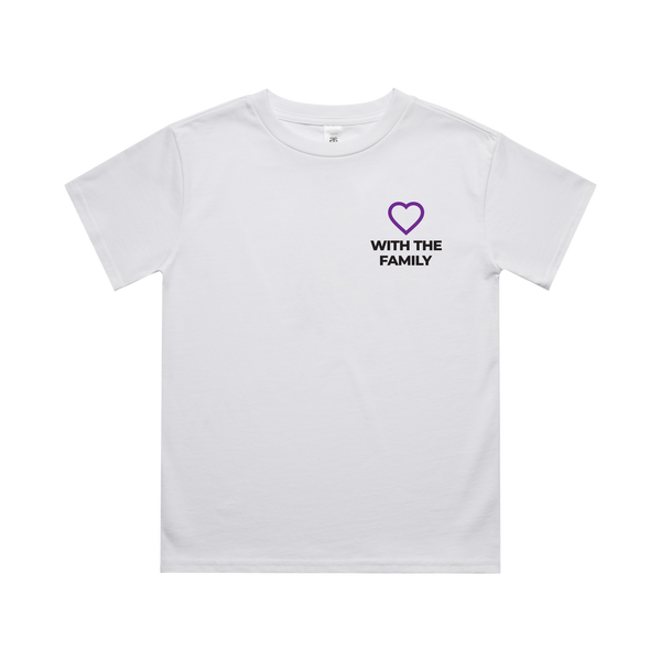WITH YOU KIDS WHITE TEE - WITH FAMILY