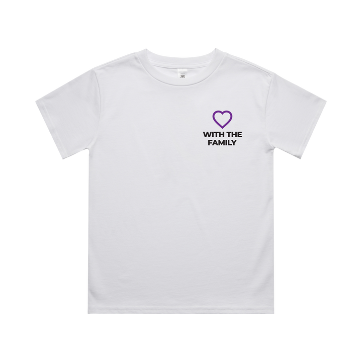 WITH YOU KIDS WHITE TEE - WITH FAMILY