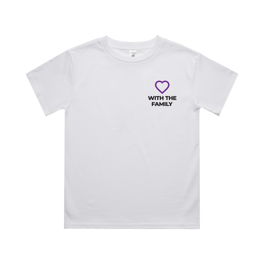 WITH YOU KIDS WHITE TEE - WITH FAMILY