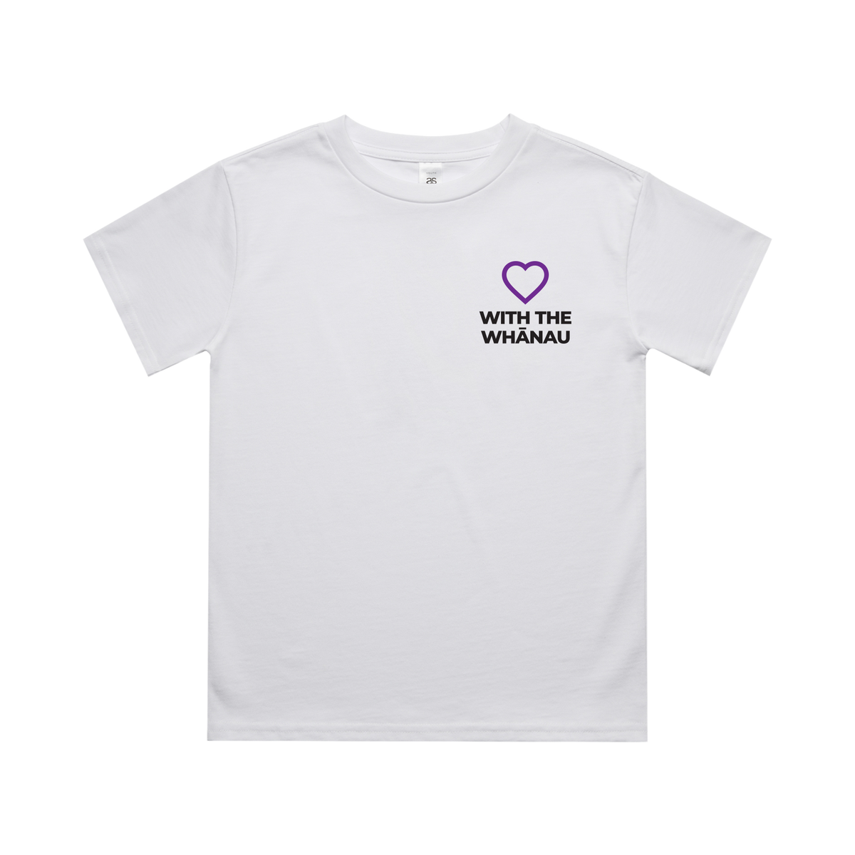 WITH YOU KIDS WHITE TEE - WITH WHĀNAU