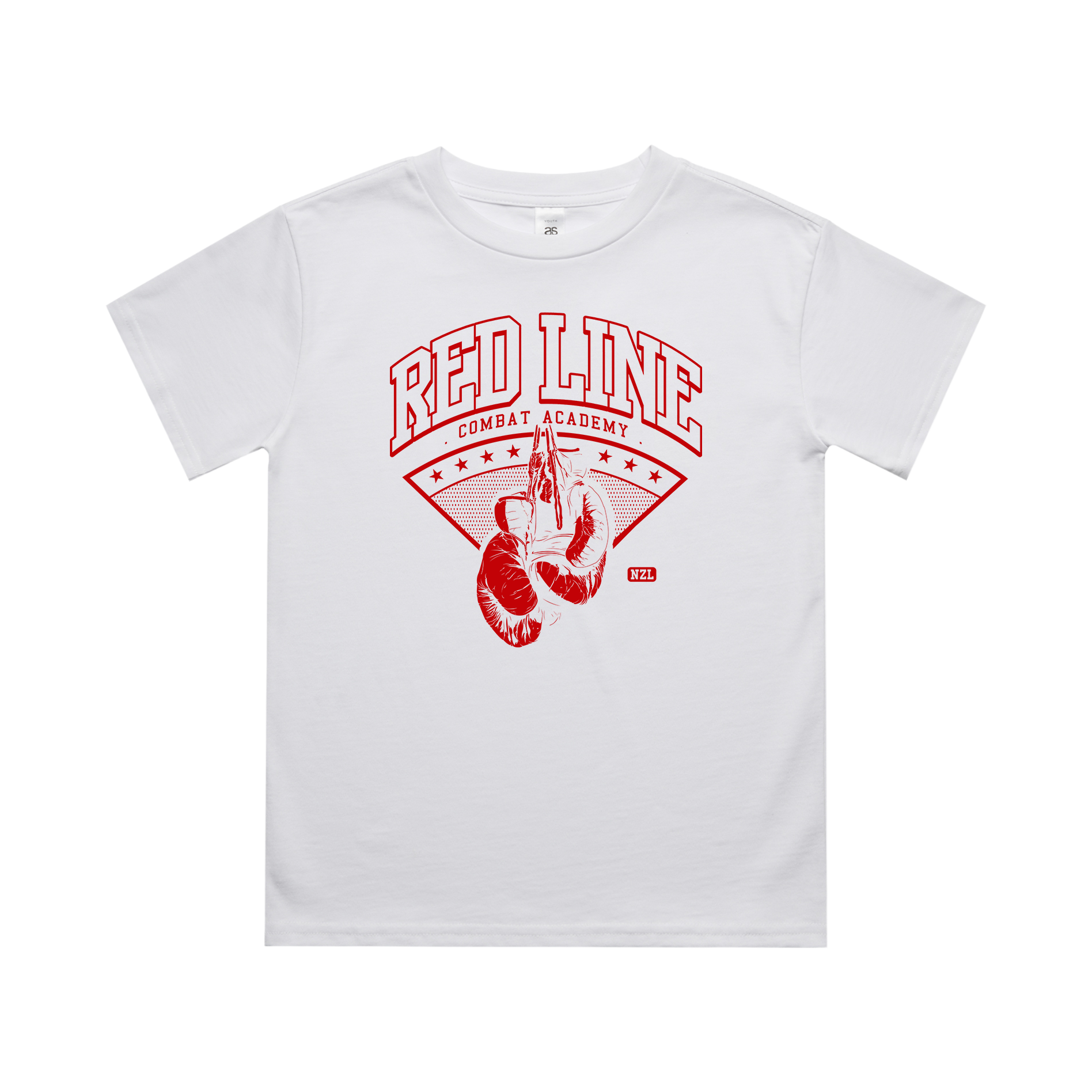 RLCA - Kids White Tee (Red)