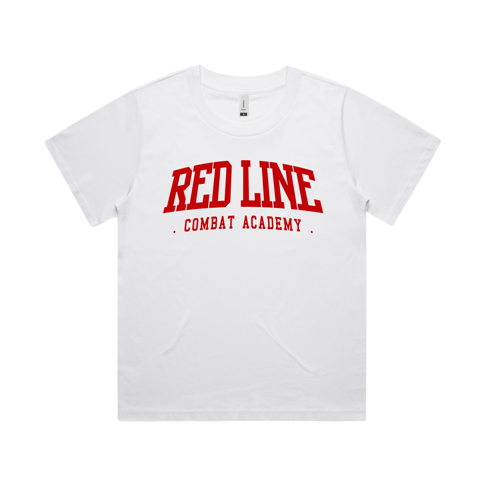 RLCA - Women's White Tee - Ringside (Red)