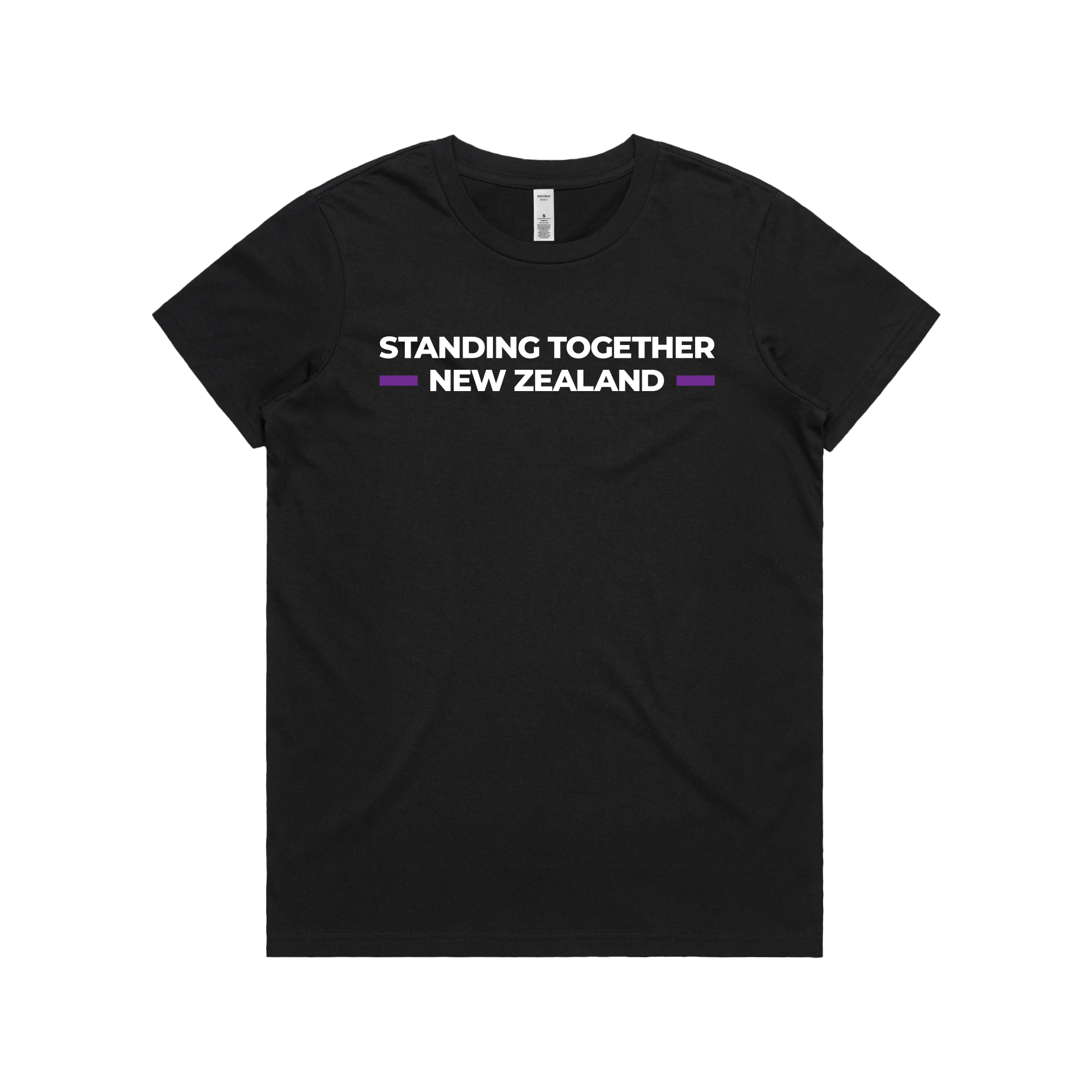 WITH YOU WOMEN’S BLACK TEE - STAND NZ