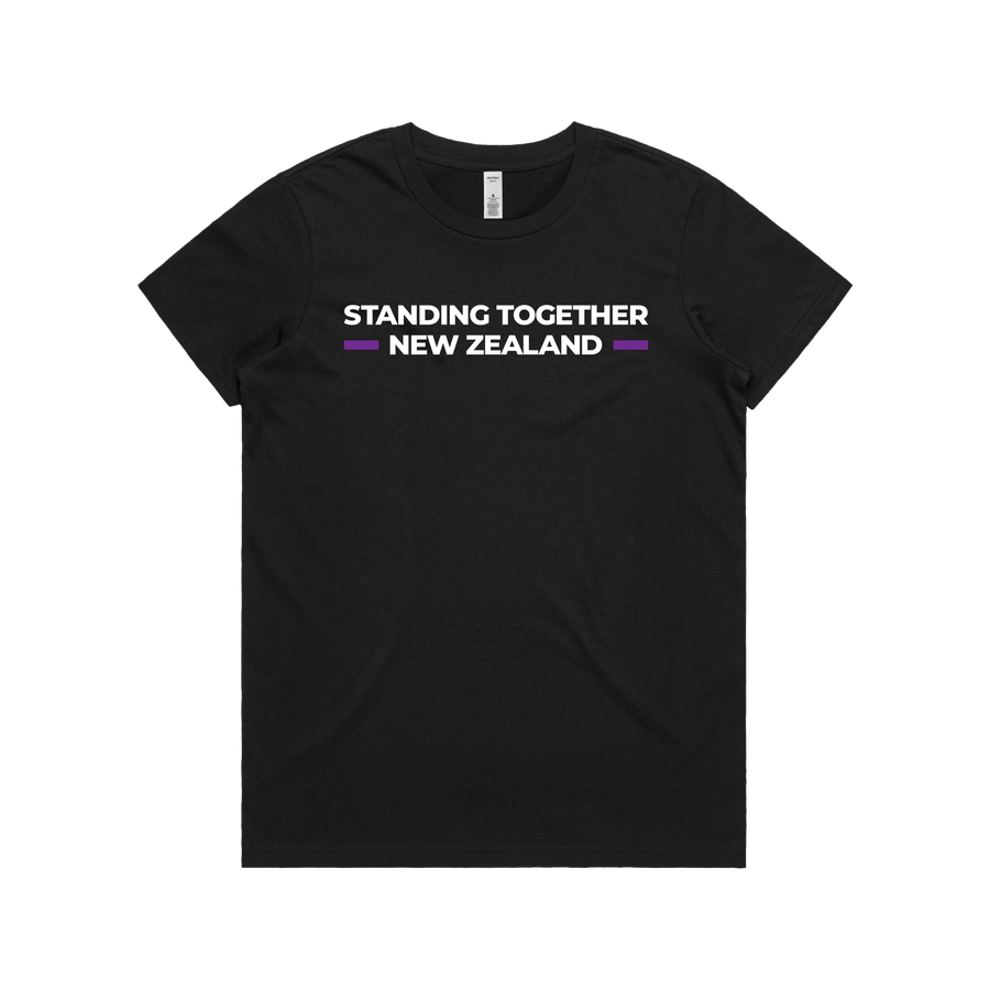 WITH YOU WOMEN’S BLACK TEE - STAND NZ