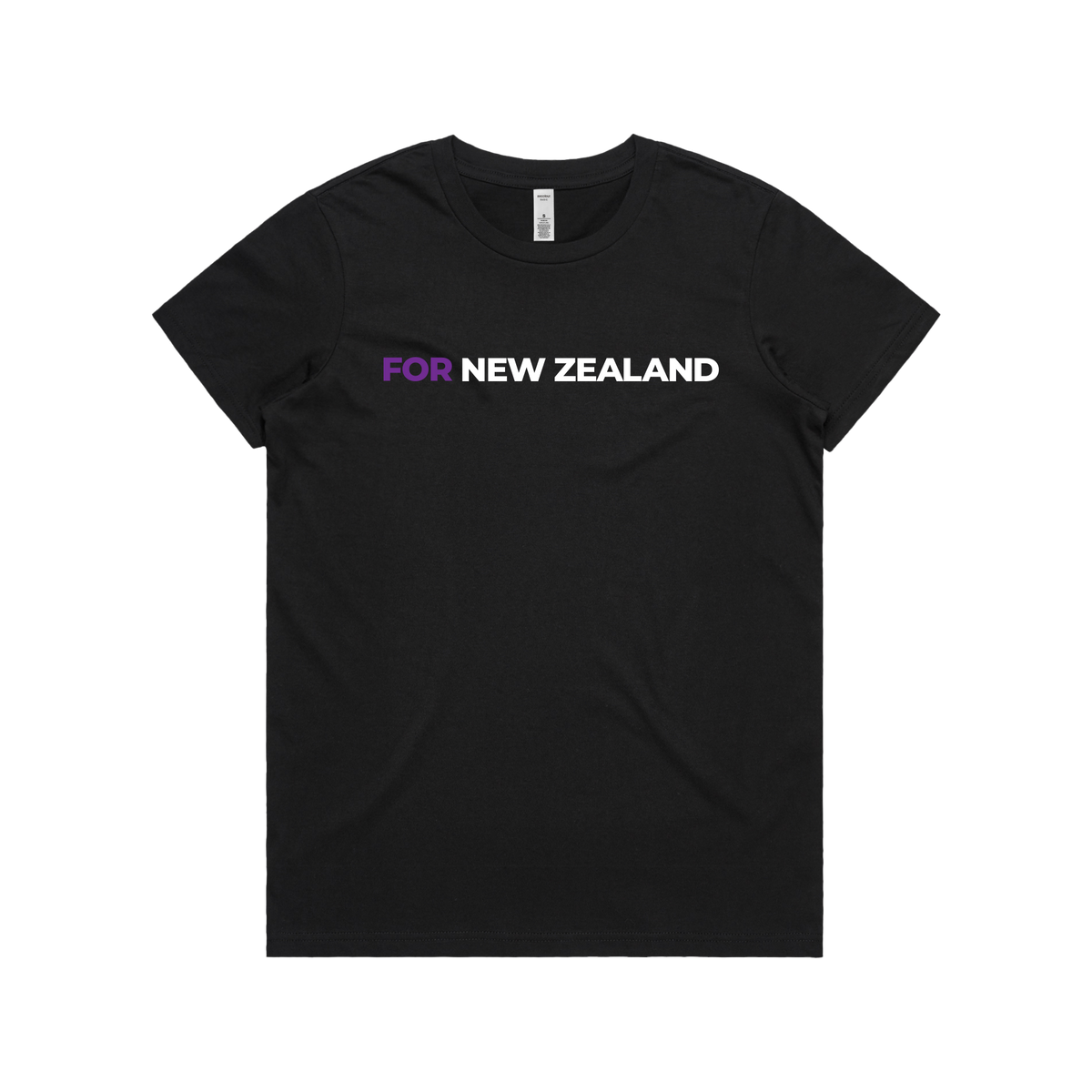 WITH YOU WOMEN’S BLACK TEE - FOR NZ