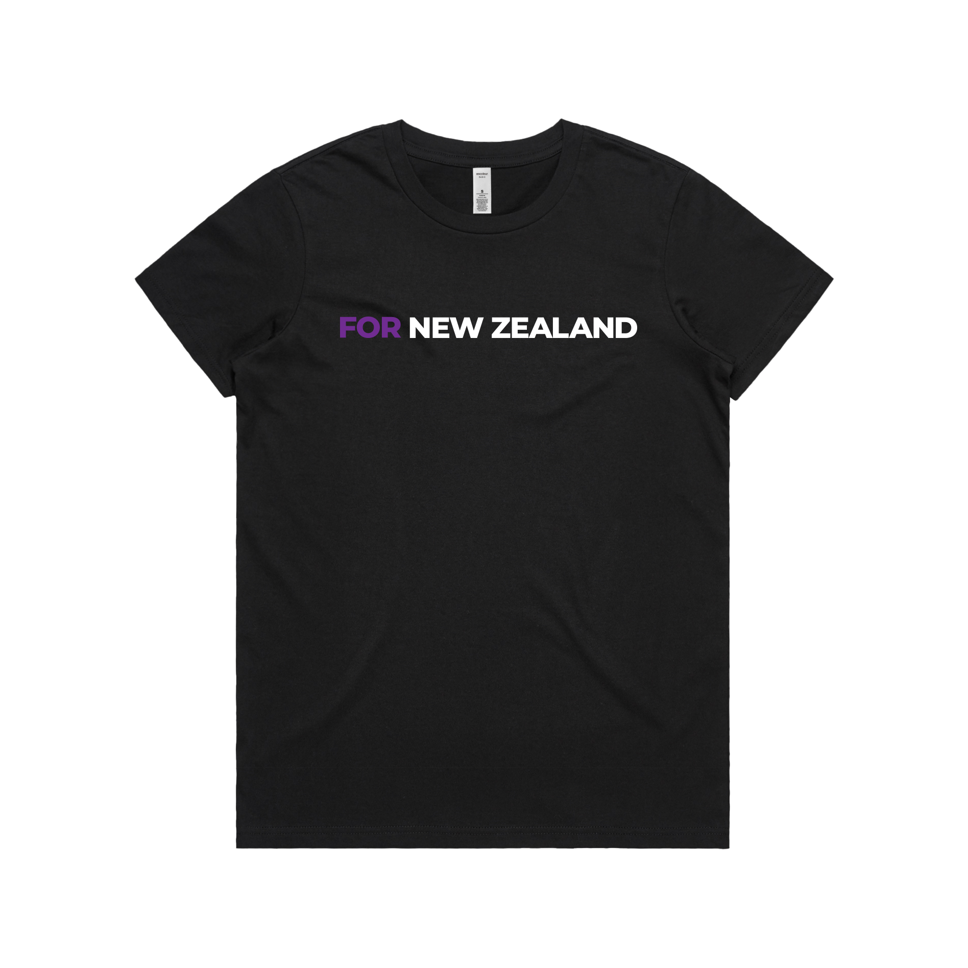 WITH YOU WOMEN’S BLACK TEE - FOR NZ