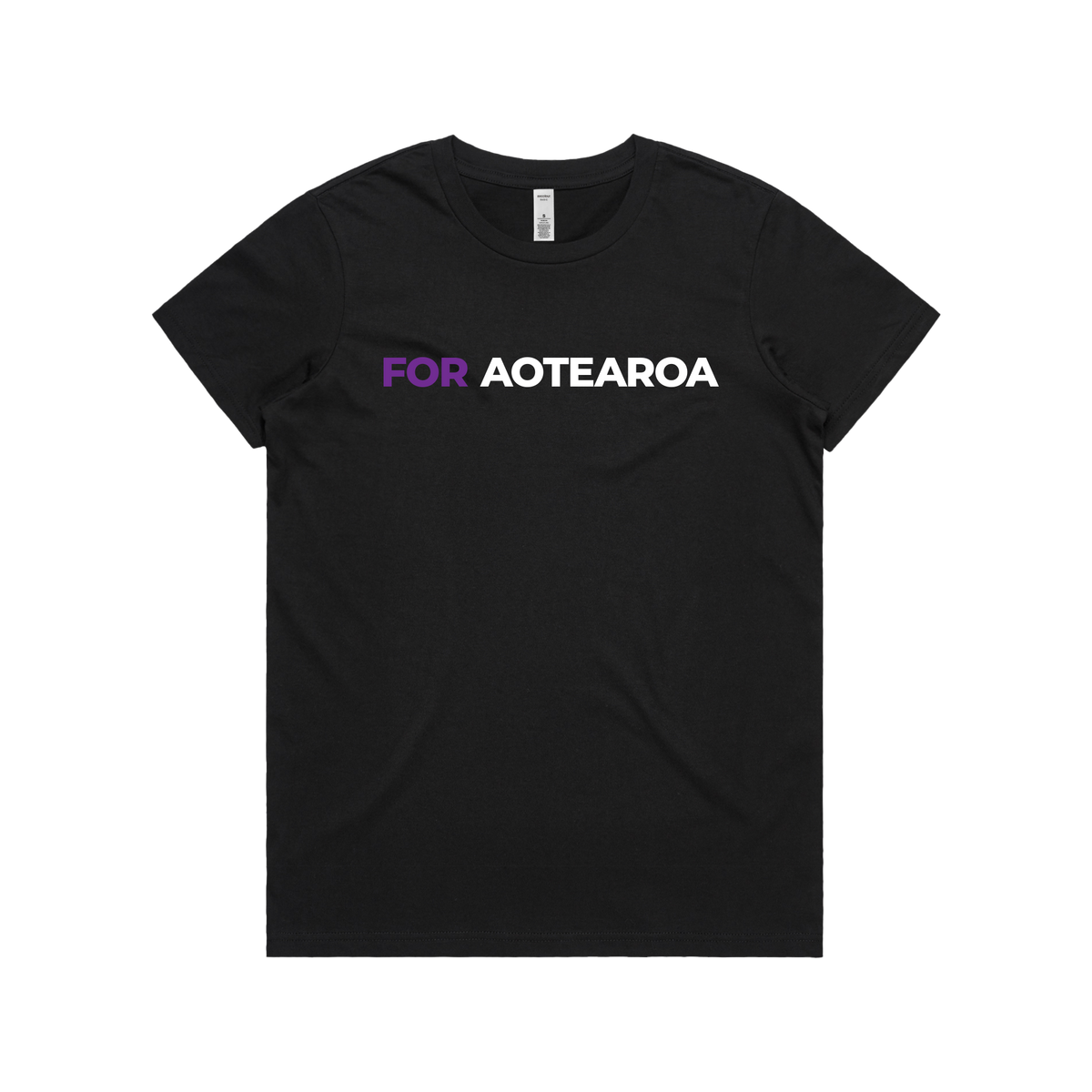 WITH YOU WOMEN’S BLACK TEE - FOR AOTEAROA