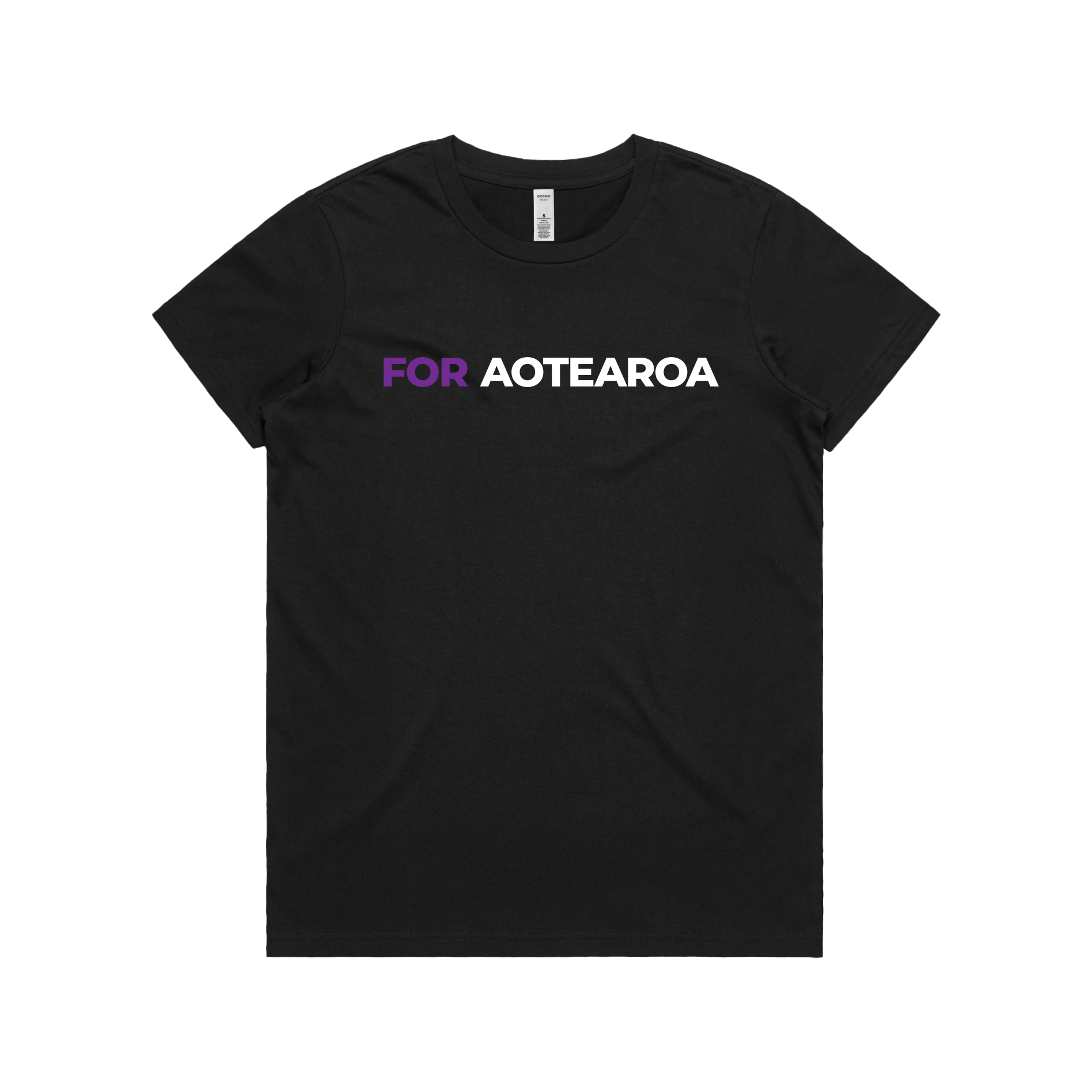 WITH YOU WOMEN’S BLACK TEE - FOR AOTEAROA