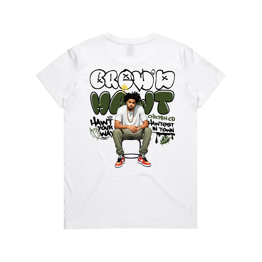BREWD HAWT - JC Women's White Tee
