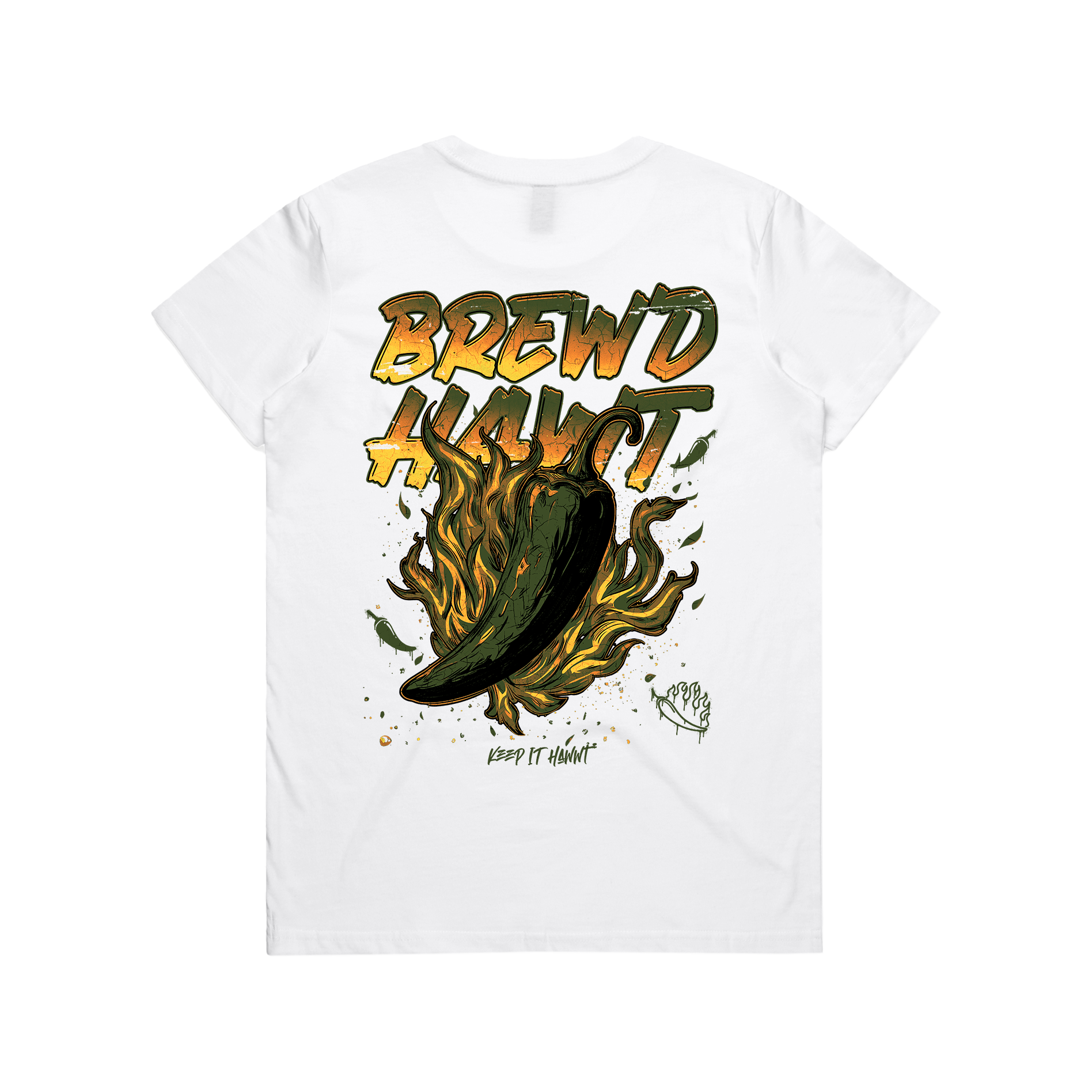 BREWD HAWT - SPICY Women's White Tee