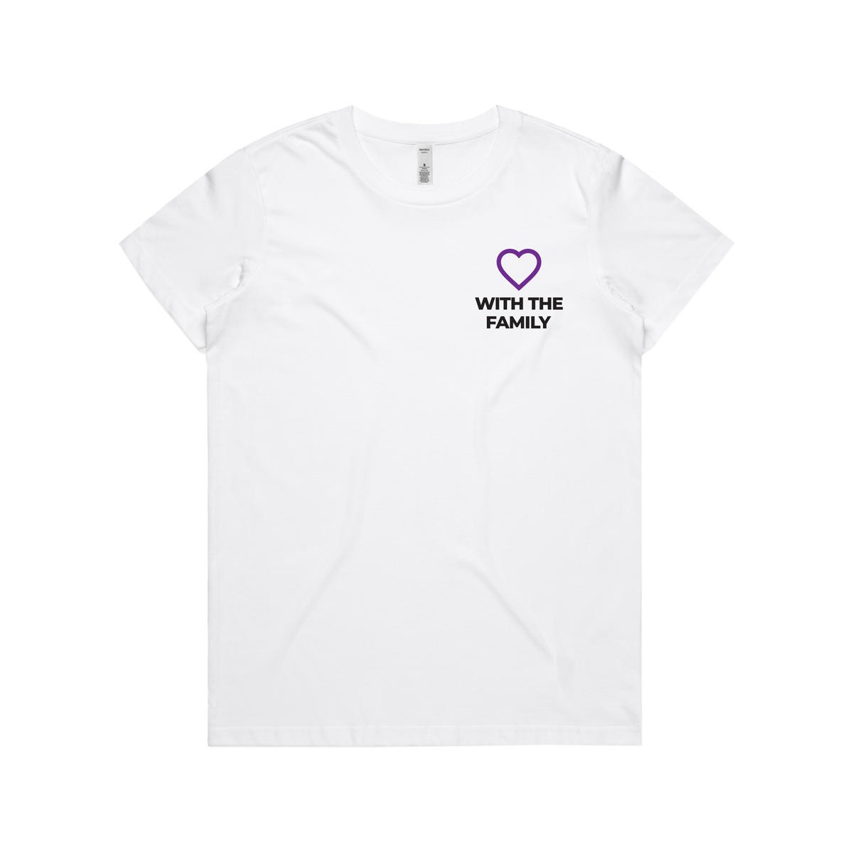 WITH YOU WOMEN’S WHITE TEE - WITH FAMILY