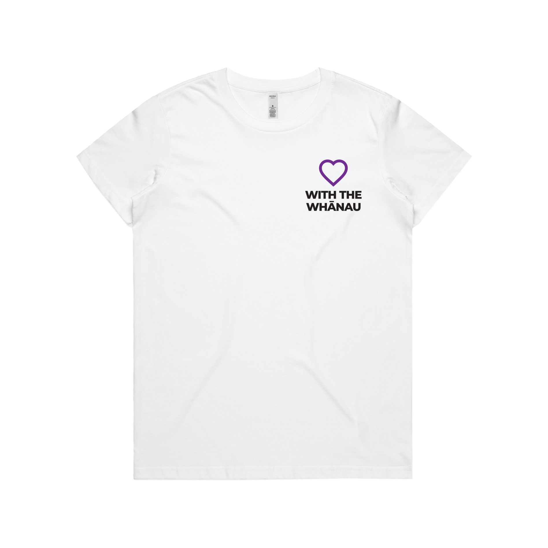 WITH YOU WOMEN’S WHITE TEE - WITH WHĀNAU