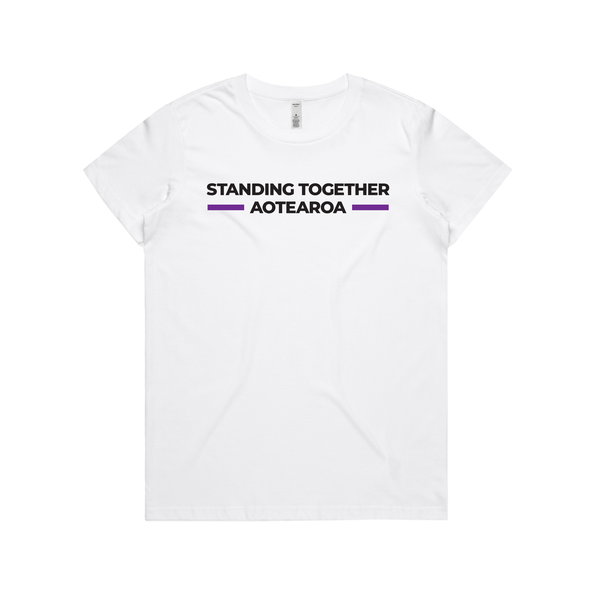 WITH YOU WOMEN’S WHITE TEE - STAND AOTEAROA