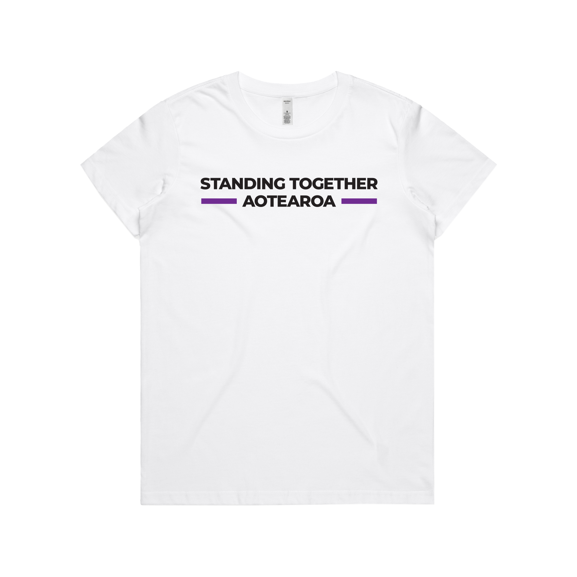 WITH YOU WOMEN’S WHITE TEE - STAND AOTEAROA
