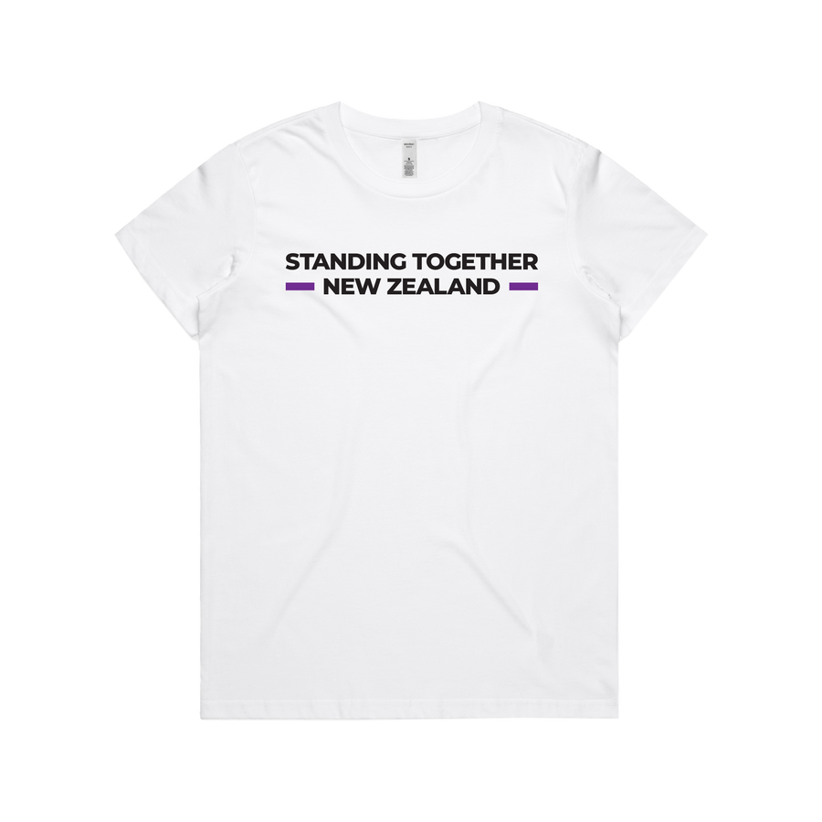 WITH YOU WOMEN’S WHITE TEE - STAND NZ