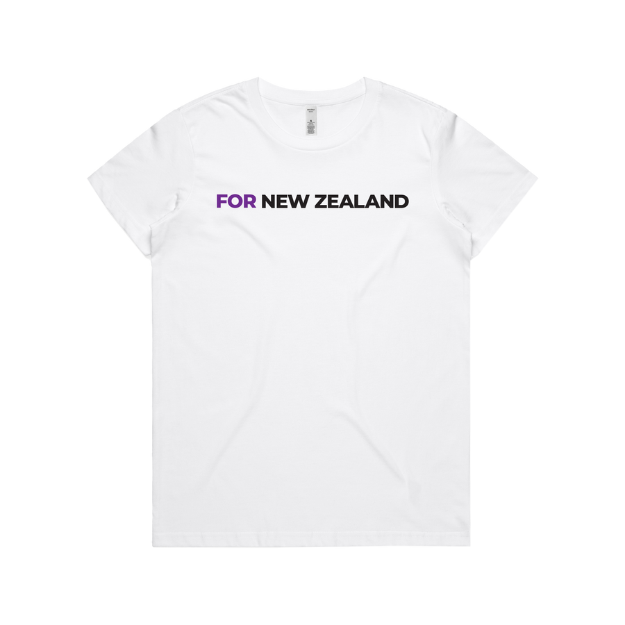 WITH YOU WOMEN’S WHITE TEE - FOR NZ