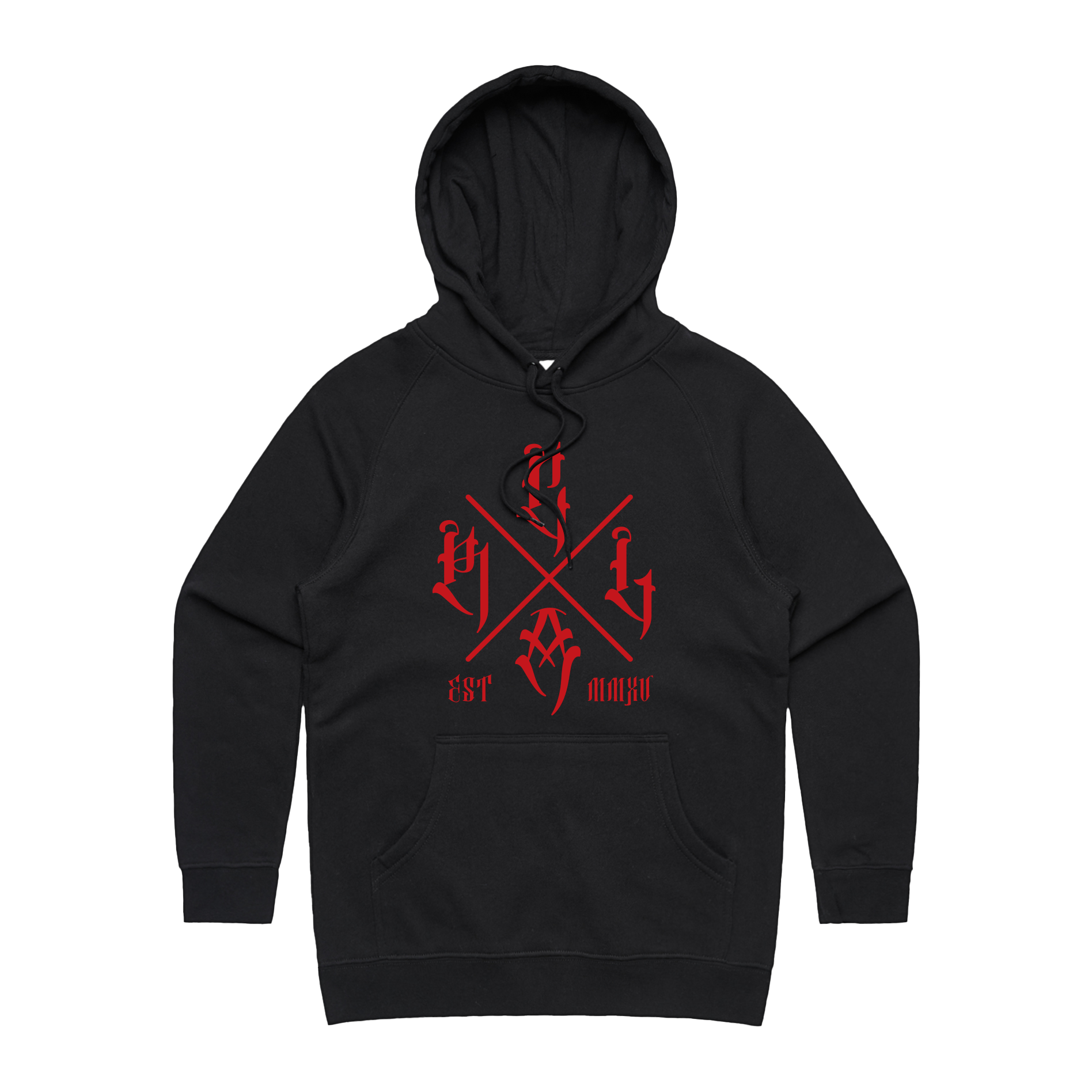 RLCA - Women's Black Hoodie - Red logo 3