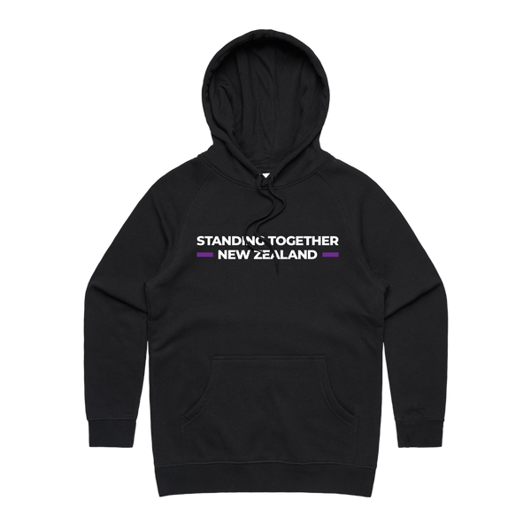 WITH YOU WOMEN’S BLACK HOODIE - STAND NZ