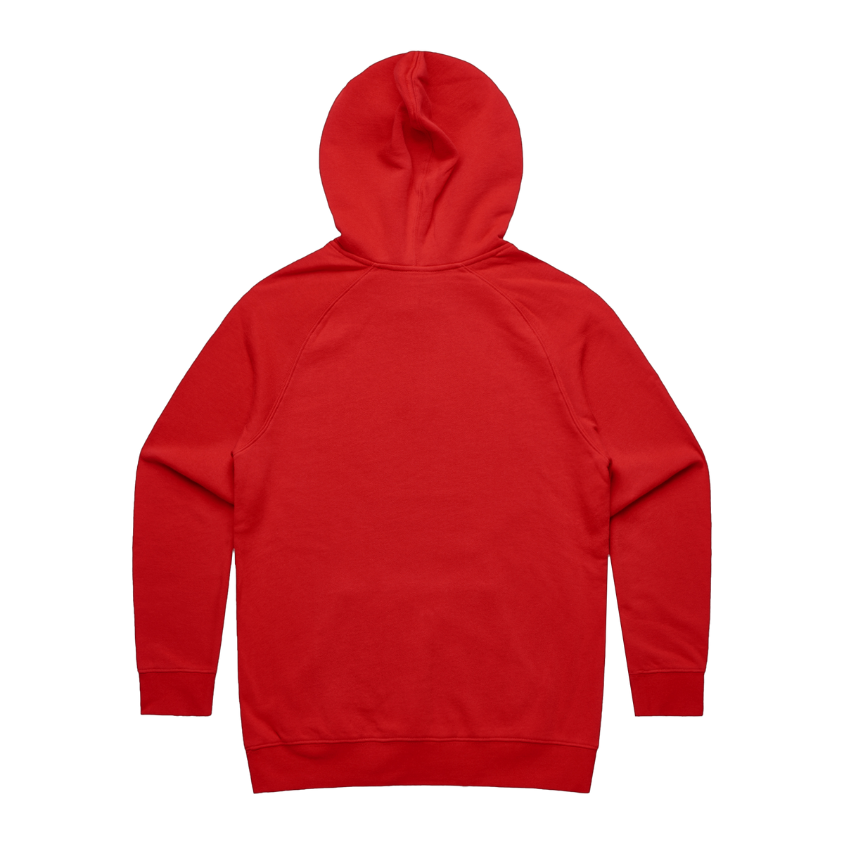 Red Line Combat Academy women's red hoodie with white logo on the back, casual fit, comfortable sweatshirt for everyday wear.