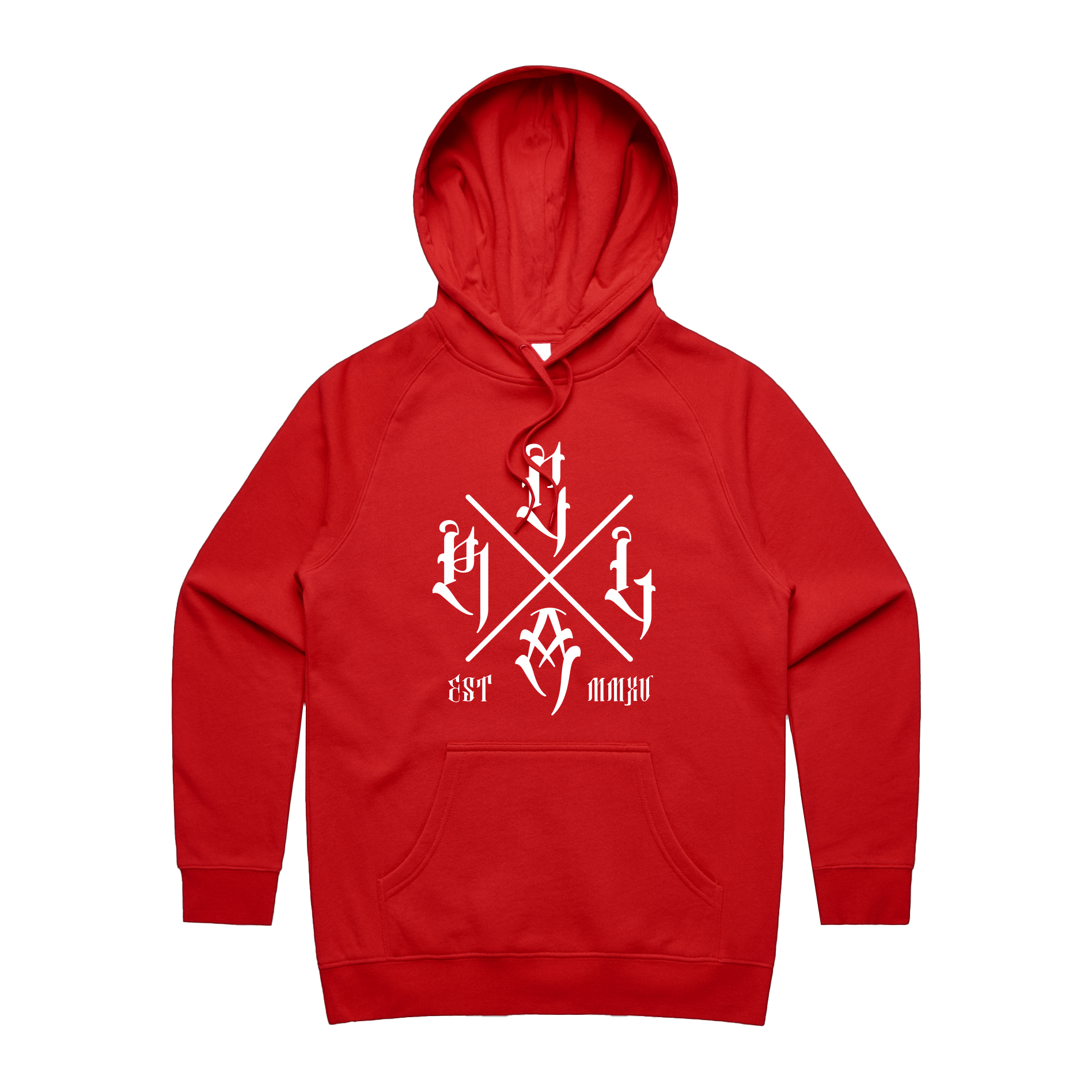 RLCA - Women's Red Hoodie - White Logo 3
