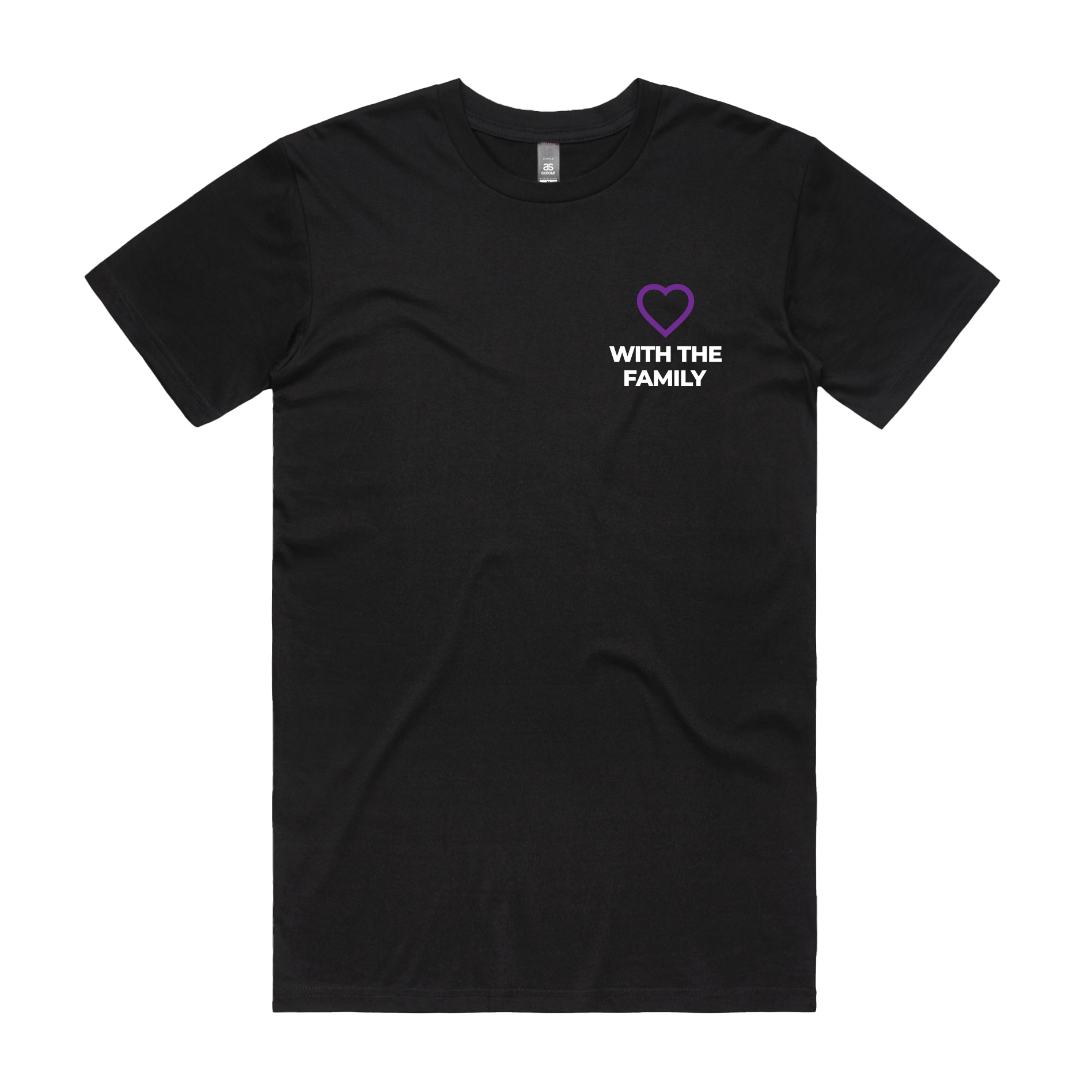 WITH YOU MEN’S BLACK TEE - WITH FAMILY