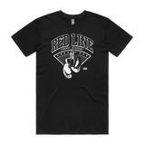 Men's black T-shirt from Red Line Combat Academy with a classic fit and logo design on the front.