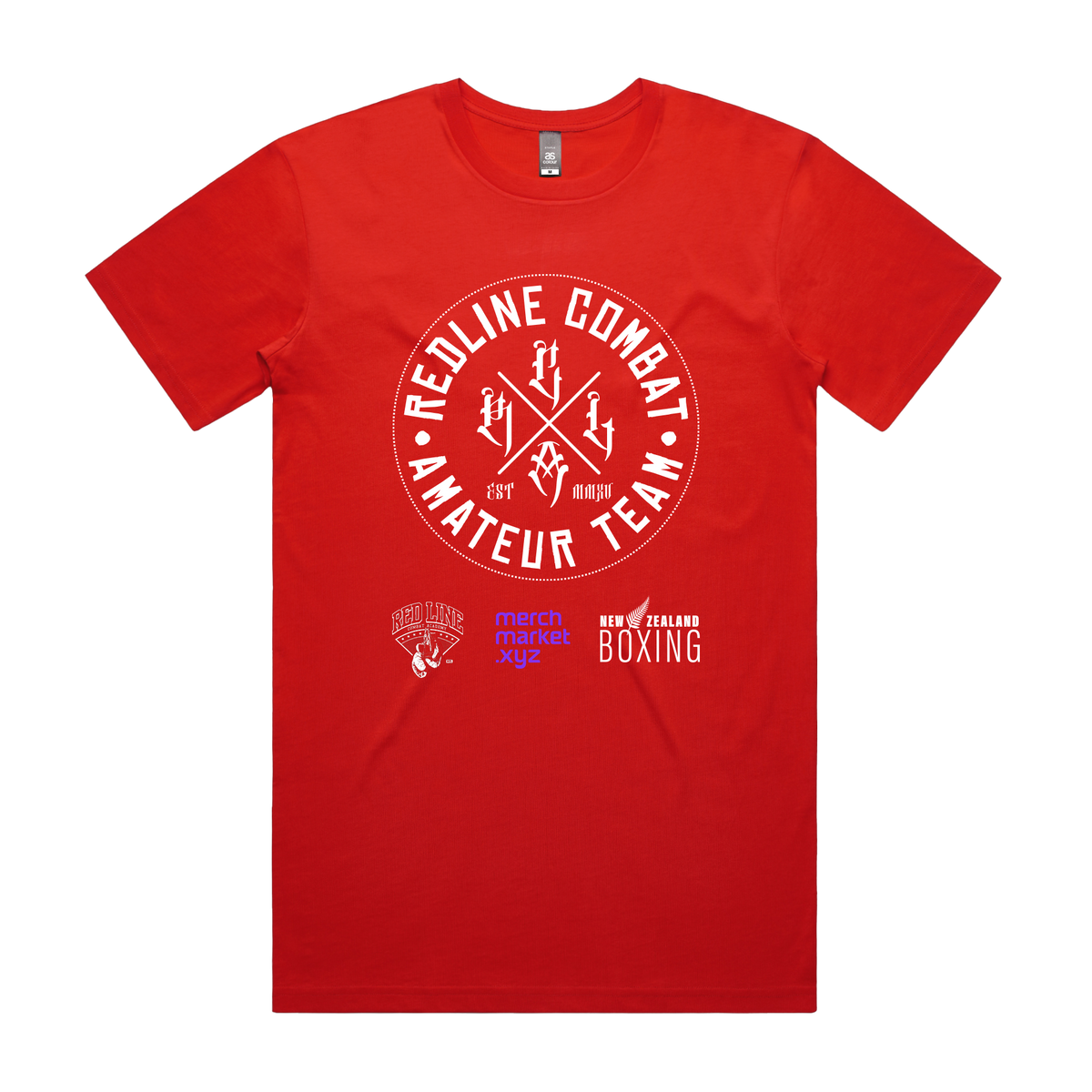 Amateur Team red AS Colour Staple Tee 5001, front view