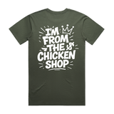 Brewd Hawt Chicken Co IFTCS Men's Green Tee back